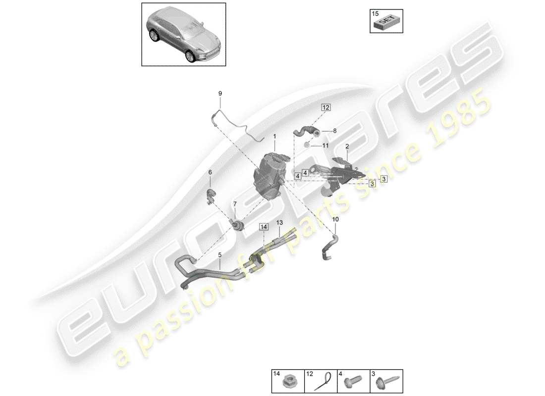 porsche macan (2019) additional heater part diagram