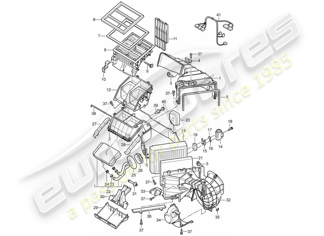 porsche cayenne (2010) air conditioner part diagram