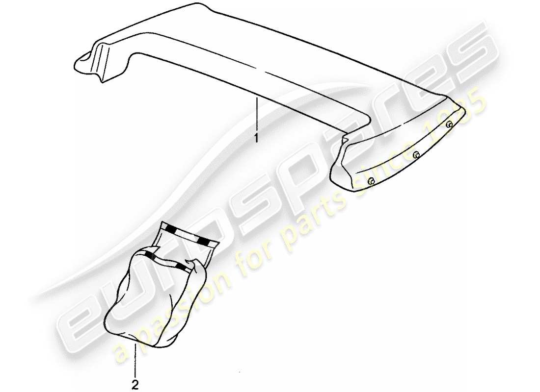 porsche 944 (1989) boot cover part diagram