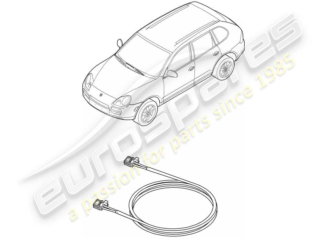 porsche cayenne (2008) light fibre optic part diagram