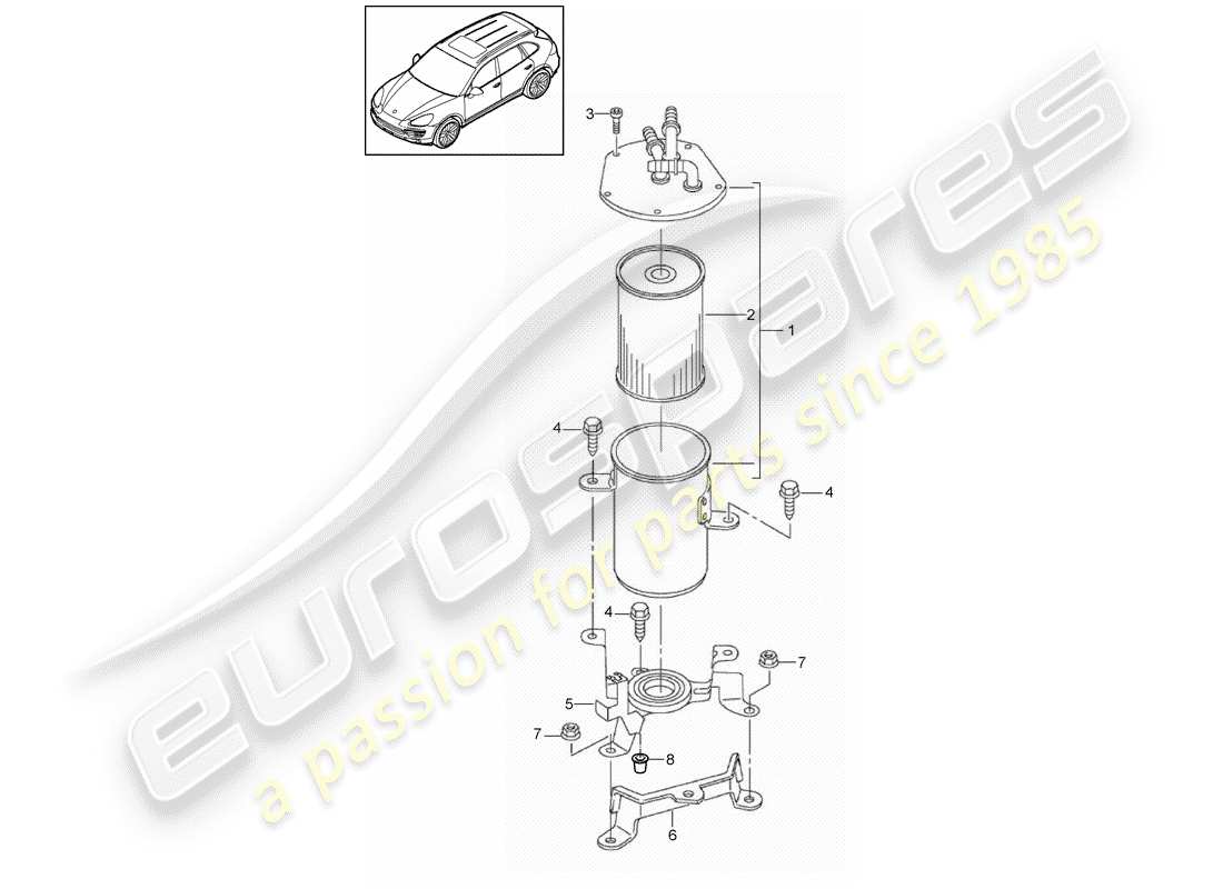 porsche cayenne e2 (2014) fuel system part diagram