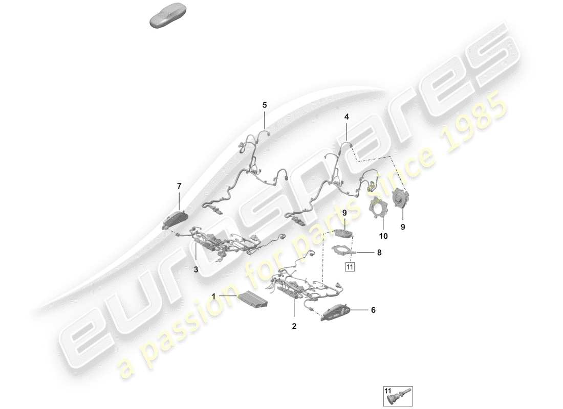 porsche 2019 electrics part diagram