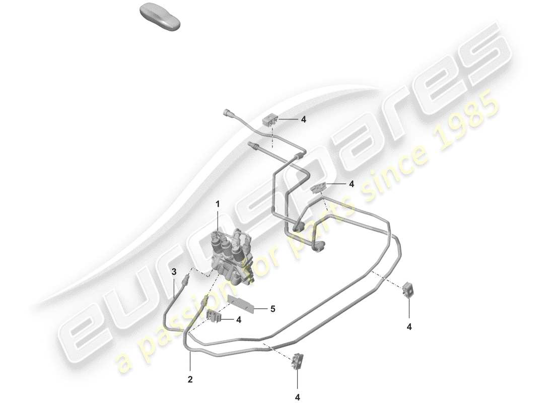 porsche 2020 hydraulic line part diagram