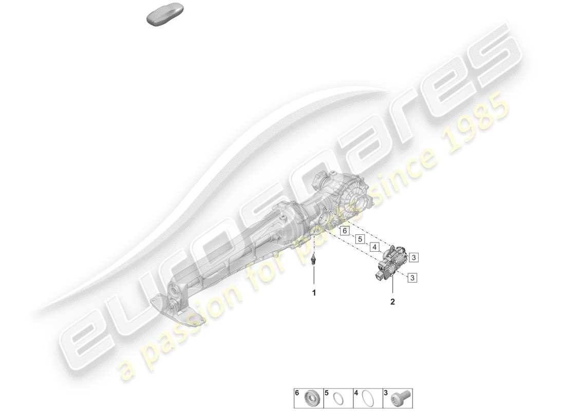 porsche 2019 front axle differential part diagram