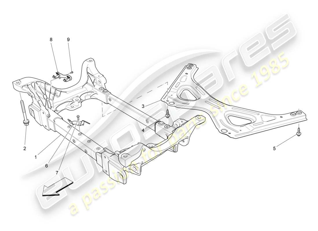 maserati qtp 3.0 bt v6 410hp (2014) front underchassis part diagram