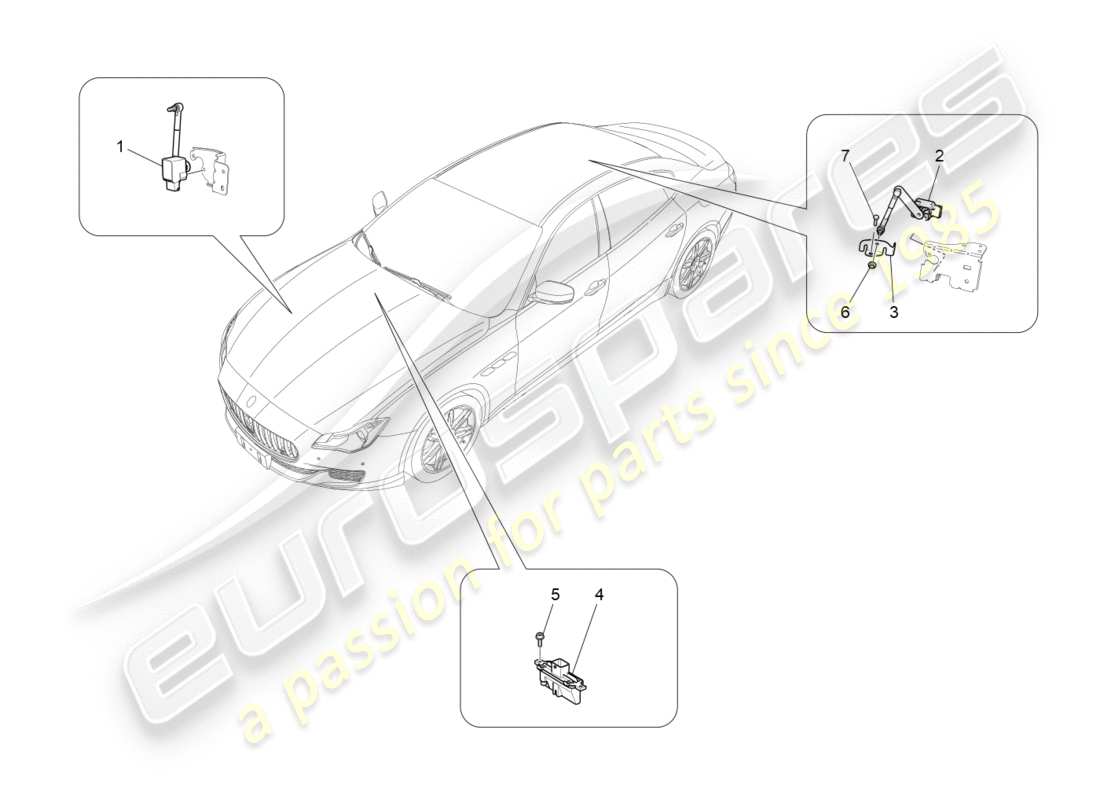 maserati qtp 3.0 bt v6 410hp (2014) lighting system control part diagram