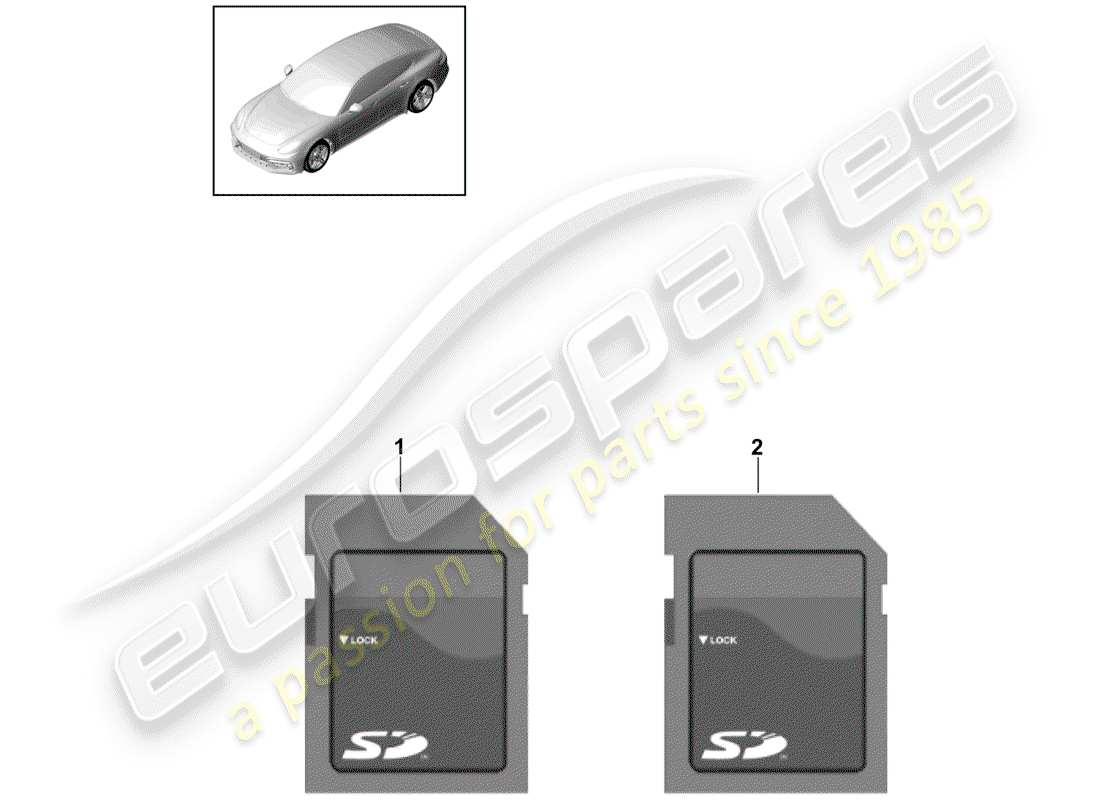 porsche cayenne e3 (2018) sd card part diagram