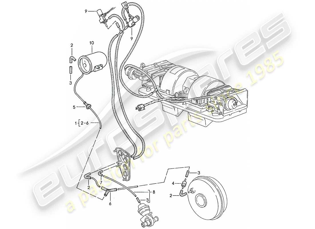 porsche 944 (1991) vacuum control part diagram