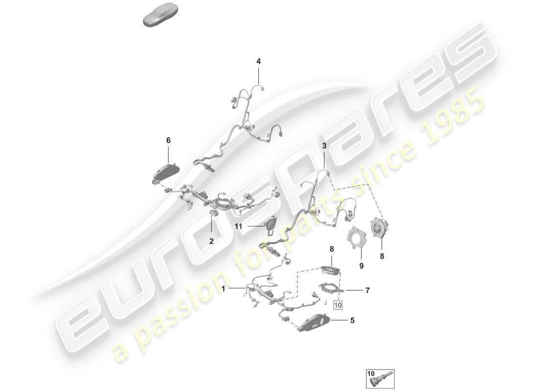 porsche 2020 electrics part diagram