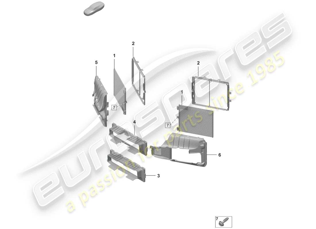 porsche 2020 air condtioner condenser part diagram