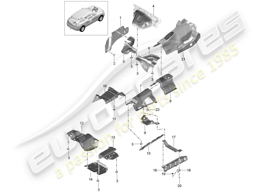 porsche macan (2015) lining part diagram