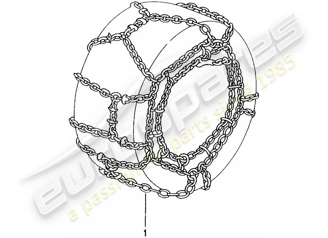 porsche tequipment catalogue (2000) snow chains part diagram