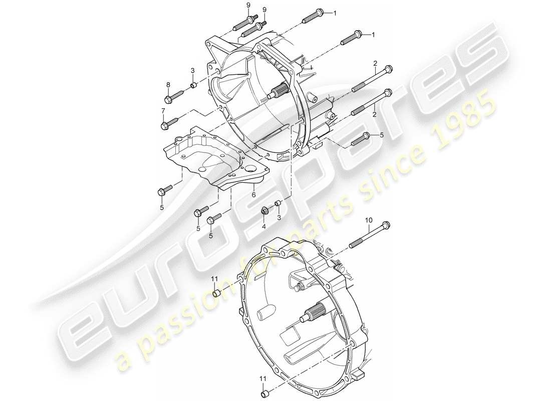 porsche cayenne (2005) mounting parts for engine and part diagram