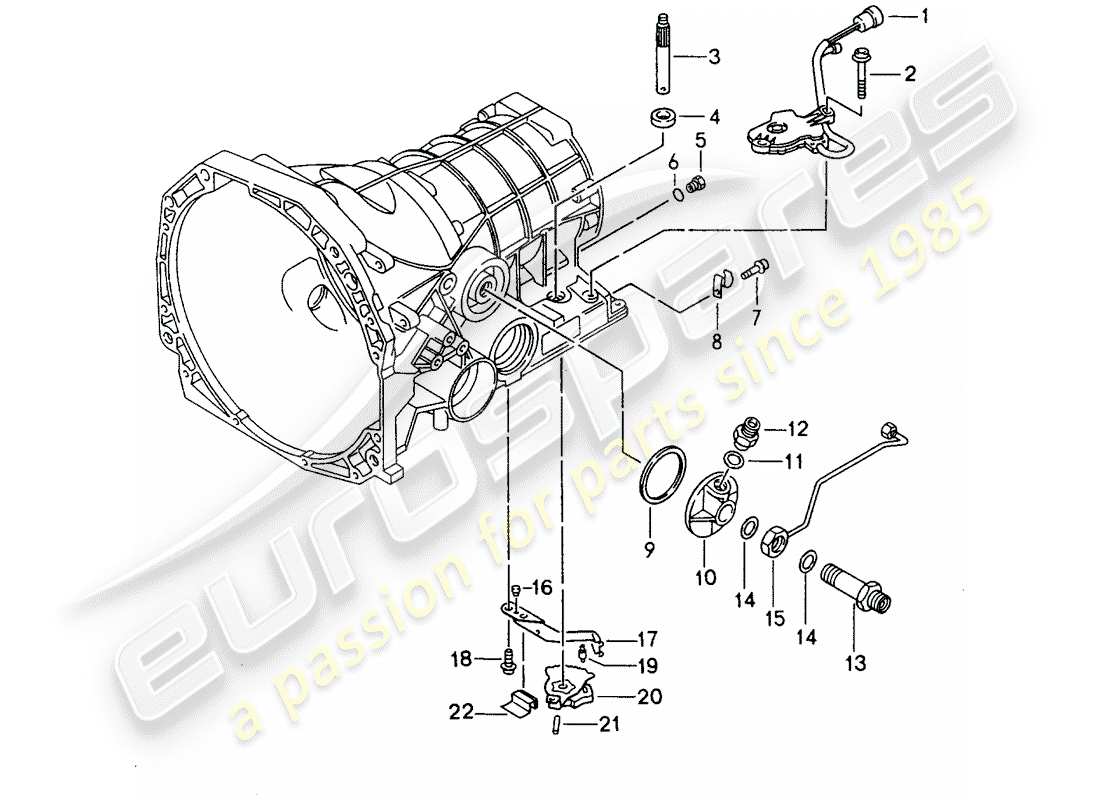 porsche 968 (1995) tiptronic - selector switch part diagram