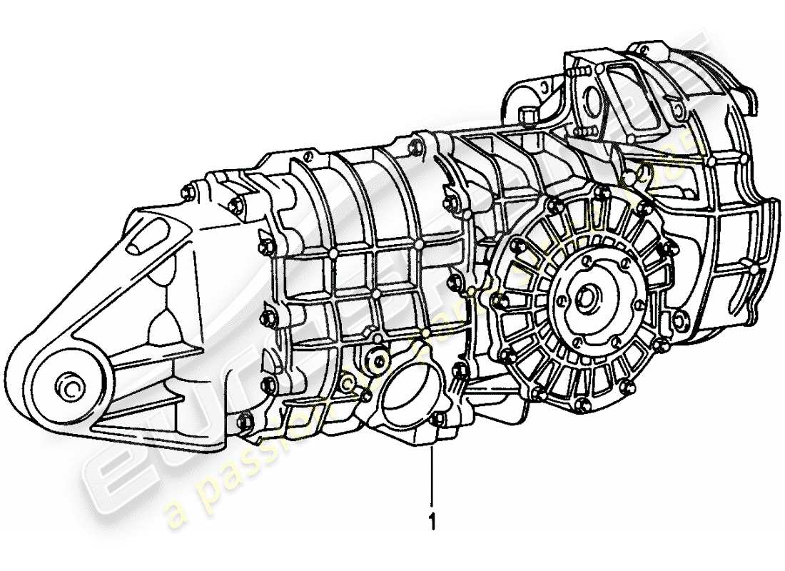 porsche replacement catalogue (1972) manual gearbox part diagram