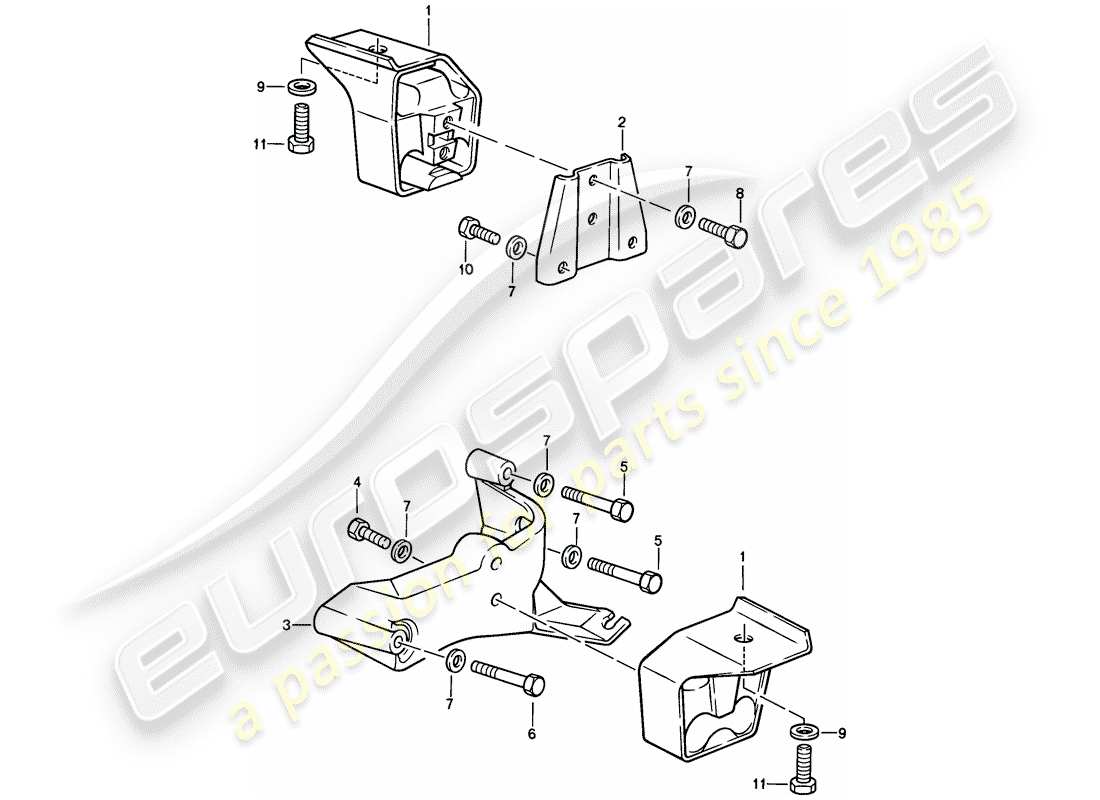 porsche 944 (1982) transmission suspension - automatic transmission part diagram