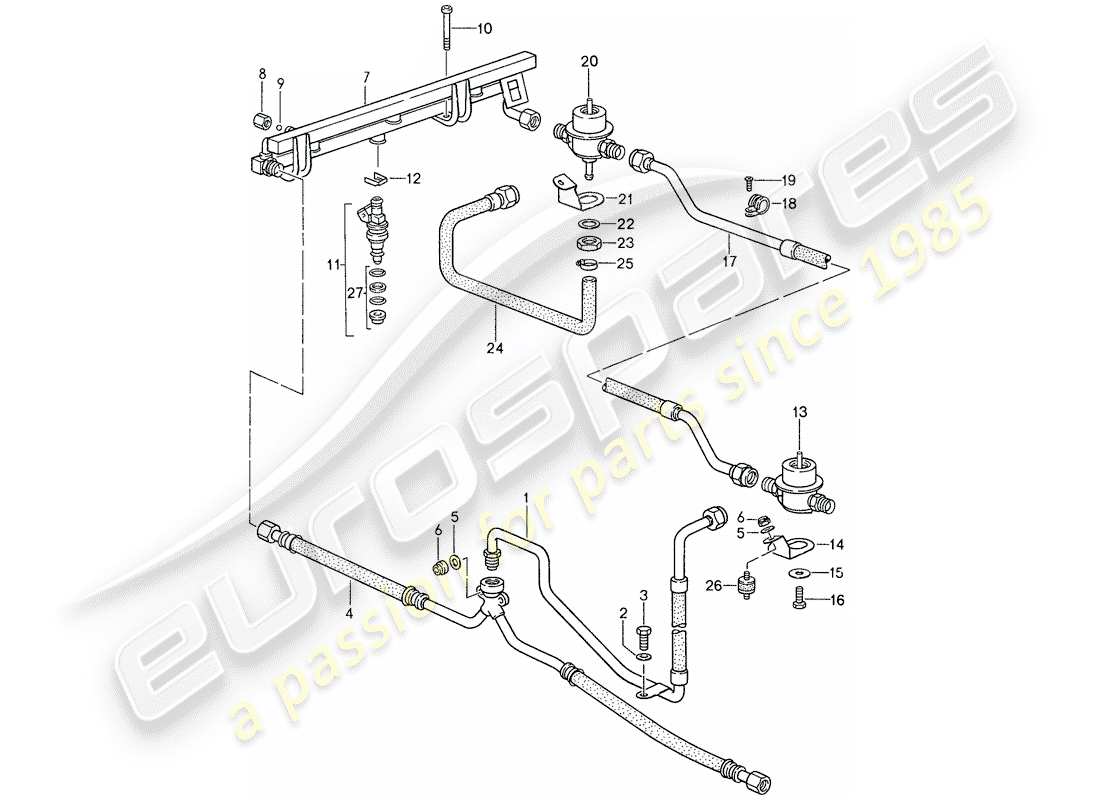 porsche 959 (1988) mixture preparation 2 part diagram