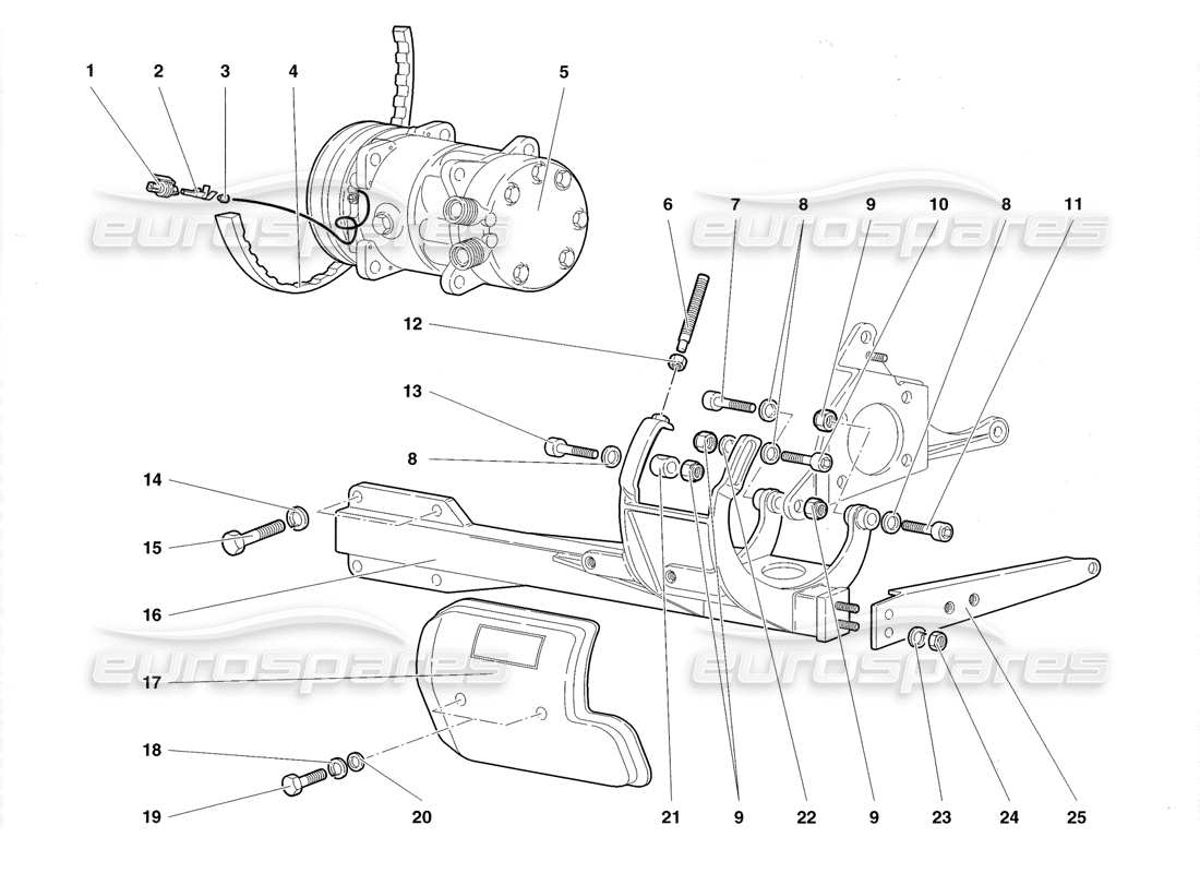 lamborghini diablo roadster (1998) climate control part diagram