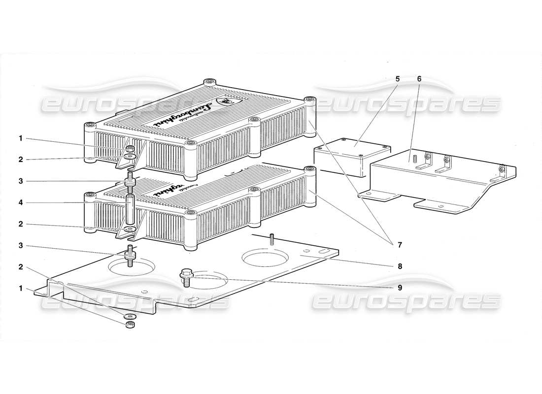 lamborghini diablo roadster (1998) electronic injection units part diagram