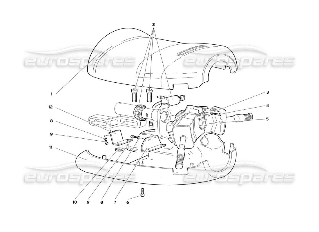 lamborghini diablo sv (1999) steering part diagram