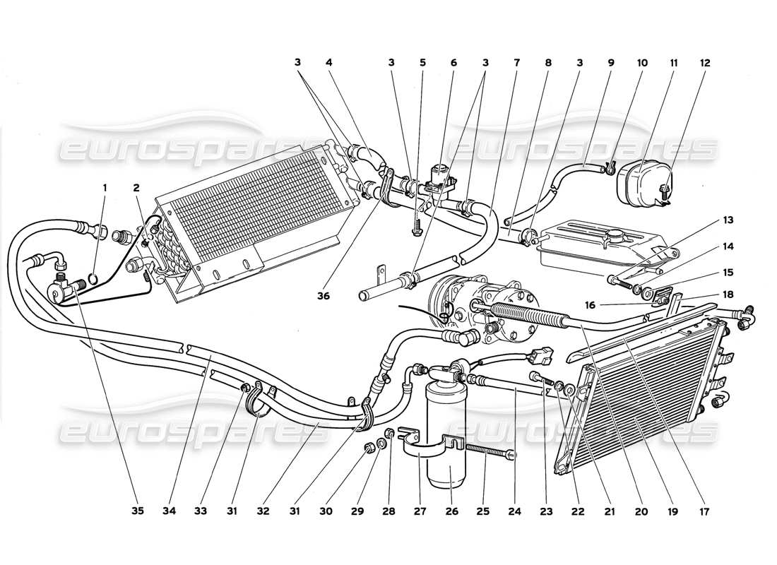 lamborghini diablo gt (1999) climate control part diagram