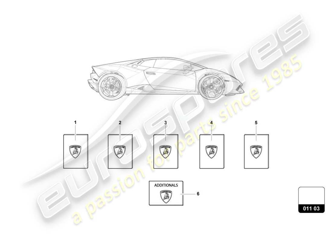 lamborghini lp610-4 spyder (2018) vehicle wallet part diagram