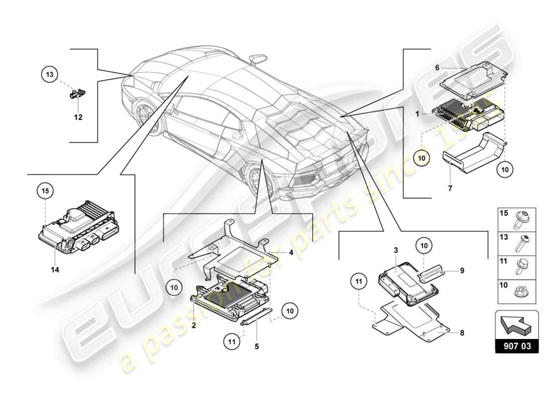 lamborghini lp720-4 roadster 50 (2015) electrics part diagram