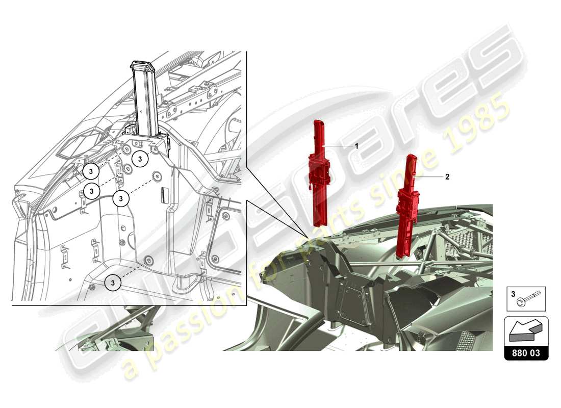 lamborghini lp720-4 roadster 50 (2015) overroll protection part diagram