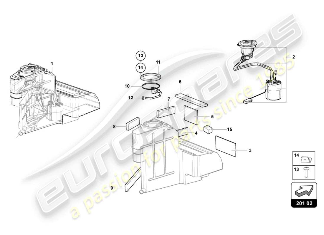 lamborghini lp770-4 svj roadster (2019) fuel tank left part diagram