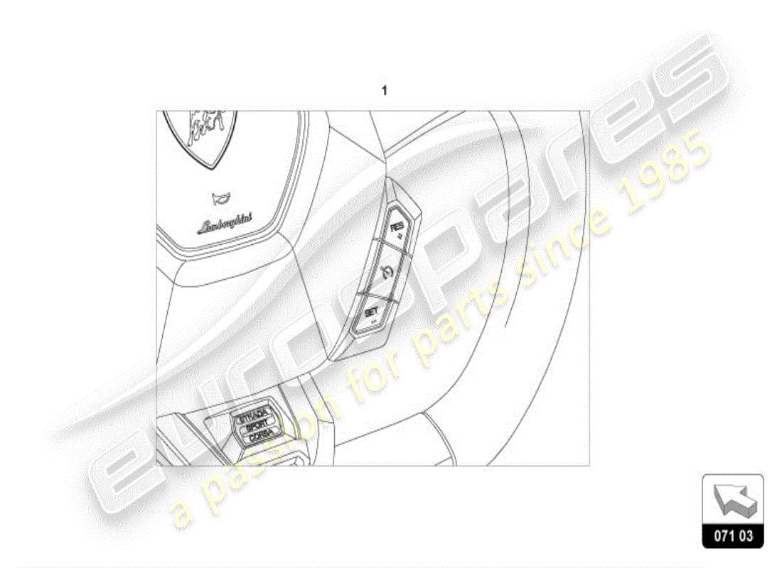 lamborghini huracan lp610-4 spider (accessories) cruise-control system part diagram