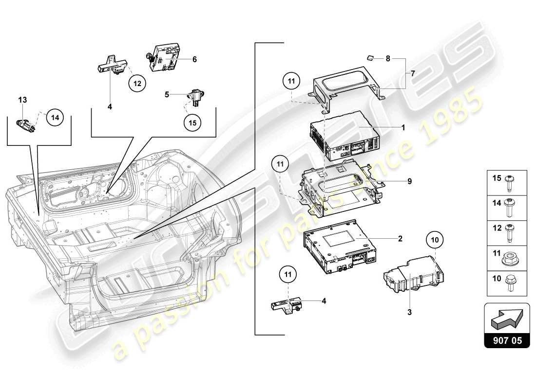 lamborghini lp720-4 coupe 50 (2014) electrics part diagram