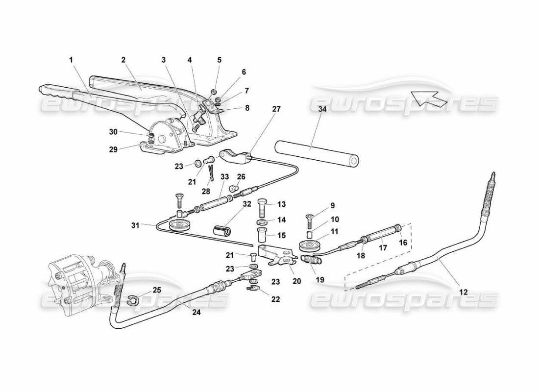 lamborghini murcielago lp670 hand brake parts diagram