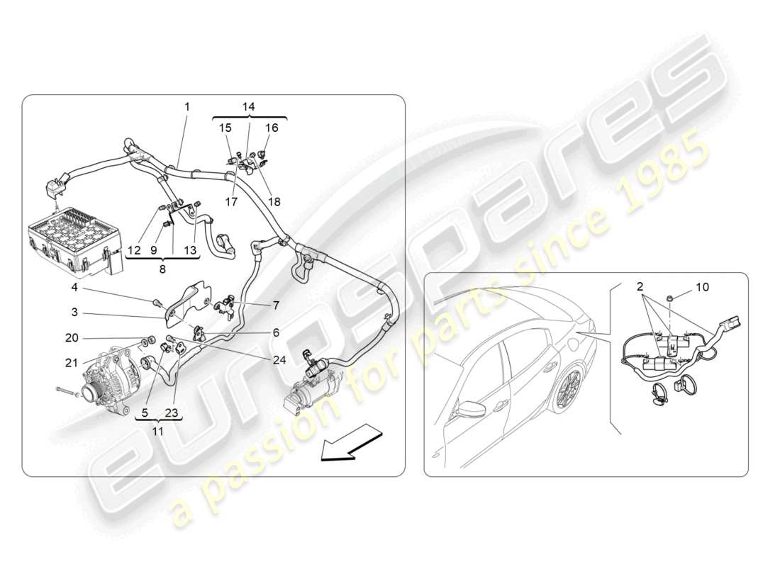 maserati ghibli (2017) main wiring part diagram