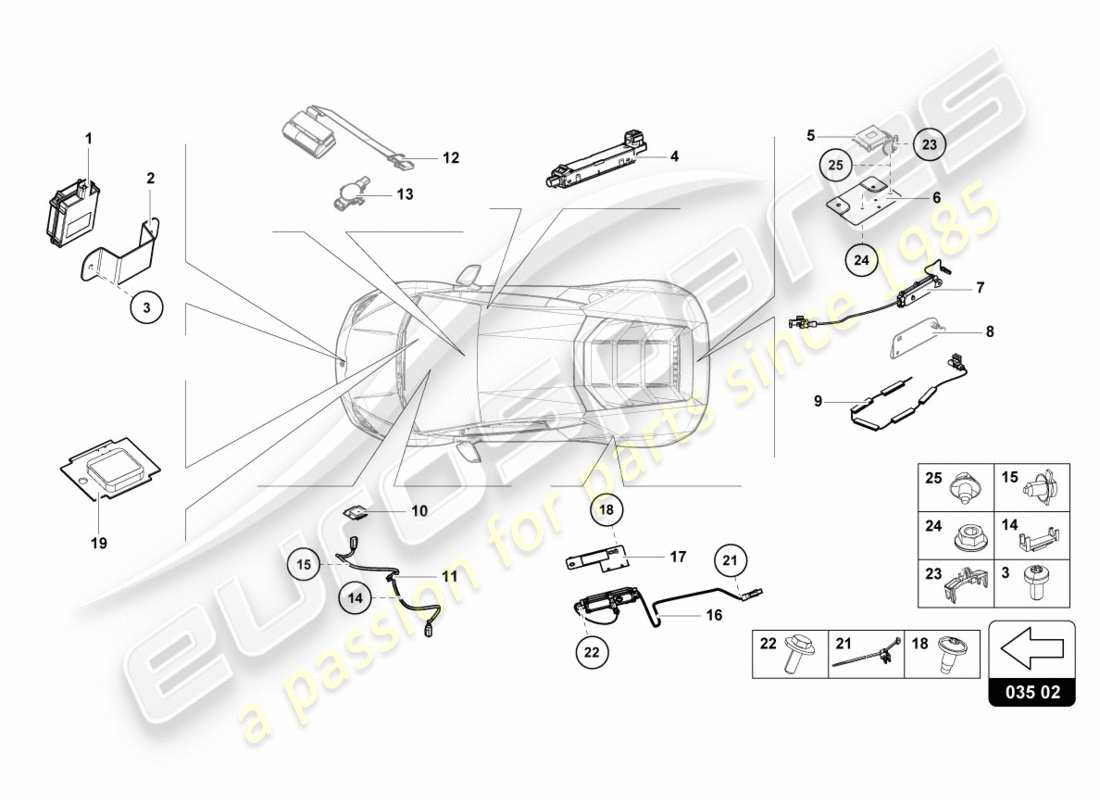 lamborghini lp580-2 coupe (2019) aerial part diagram