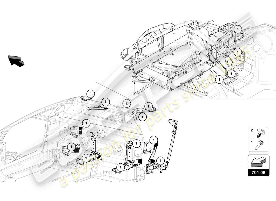 lamborghini lp740-4 s coupe (2019) fasteners part diagram