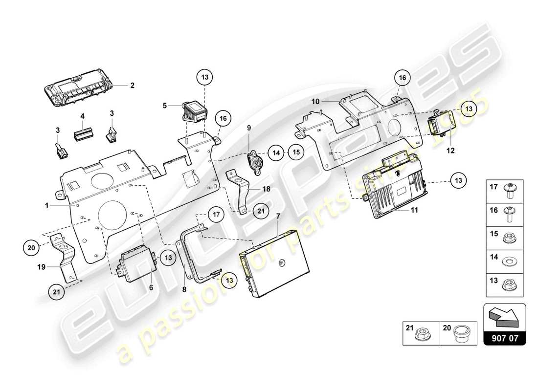 lamborghini lp720-4 roadster 50 (2015) electrics part diagram