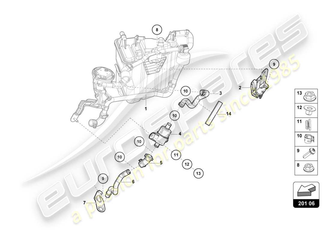 lamborghini lp610-4 spyder (2017) activated charcoal container part diagram