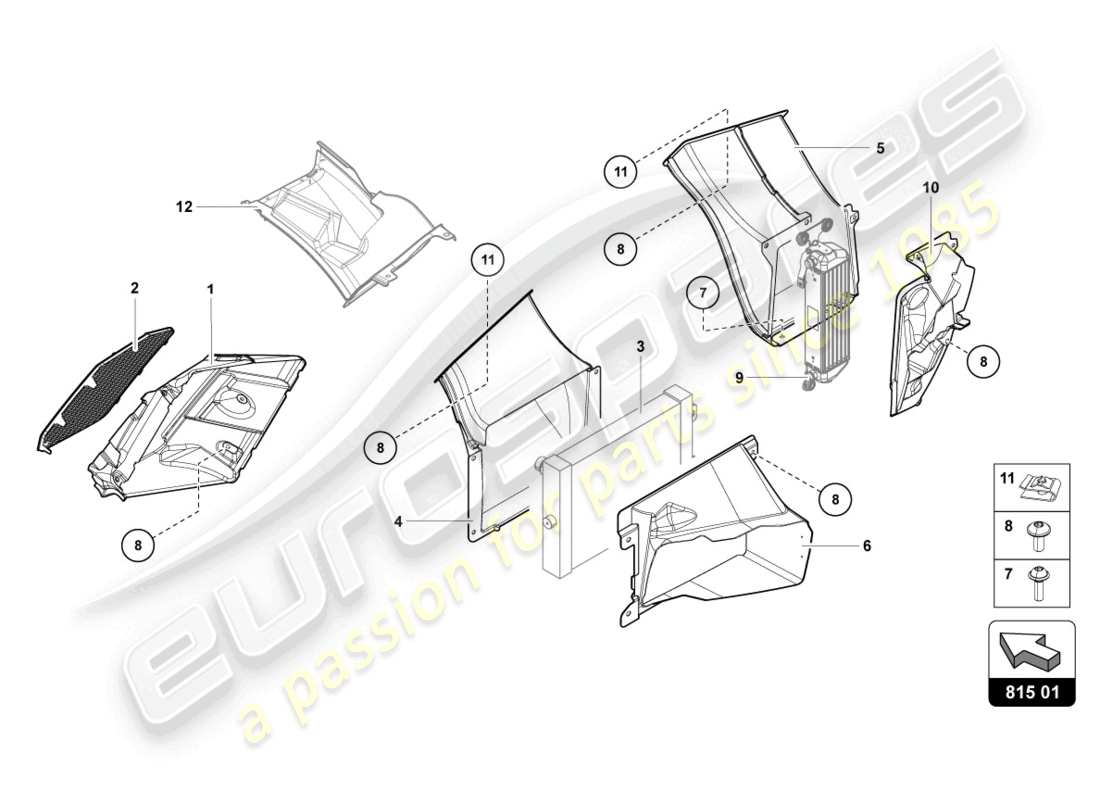 lamborghini lp700-4 coupe (2015) air duct cardboard part diagram