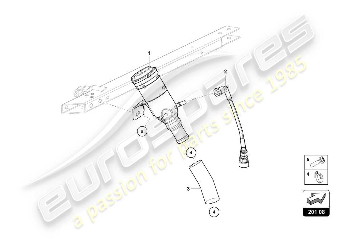 lamborghini lp610-4 coupe (2019) fuel filler neck part diagram