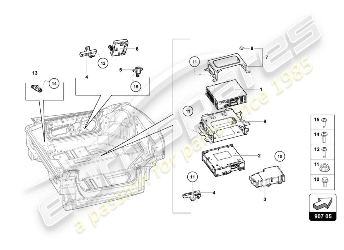 lamborghini centenario coupe (2017) electrics part diagram