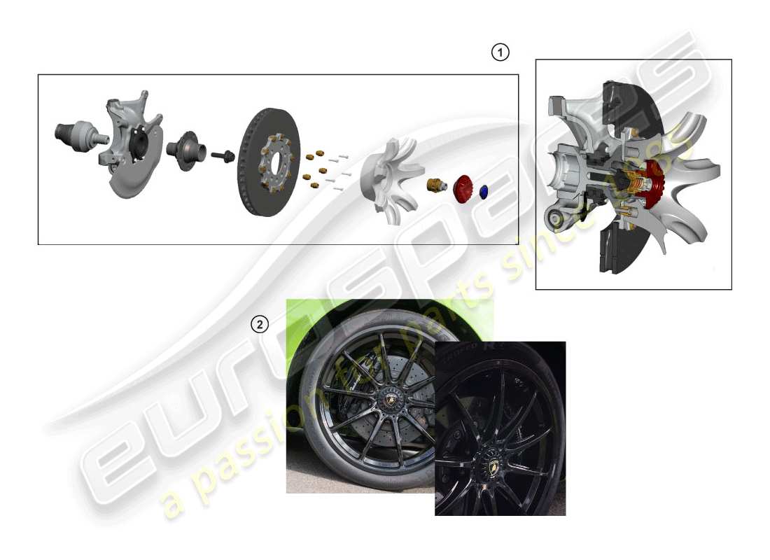 lamborghini huracan performante coupe (accessories) installation kit part diagram