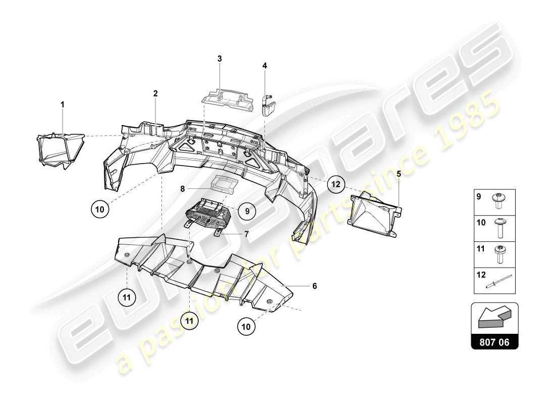 lamborghini lp720-4 coupe 50 (2014) bumper part diagram