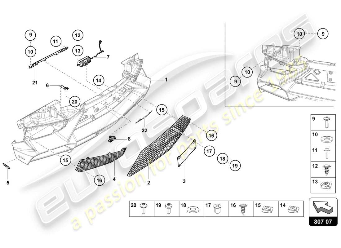 lamborghini lp720-4 coupe 50 (2014) bumper part diagram