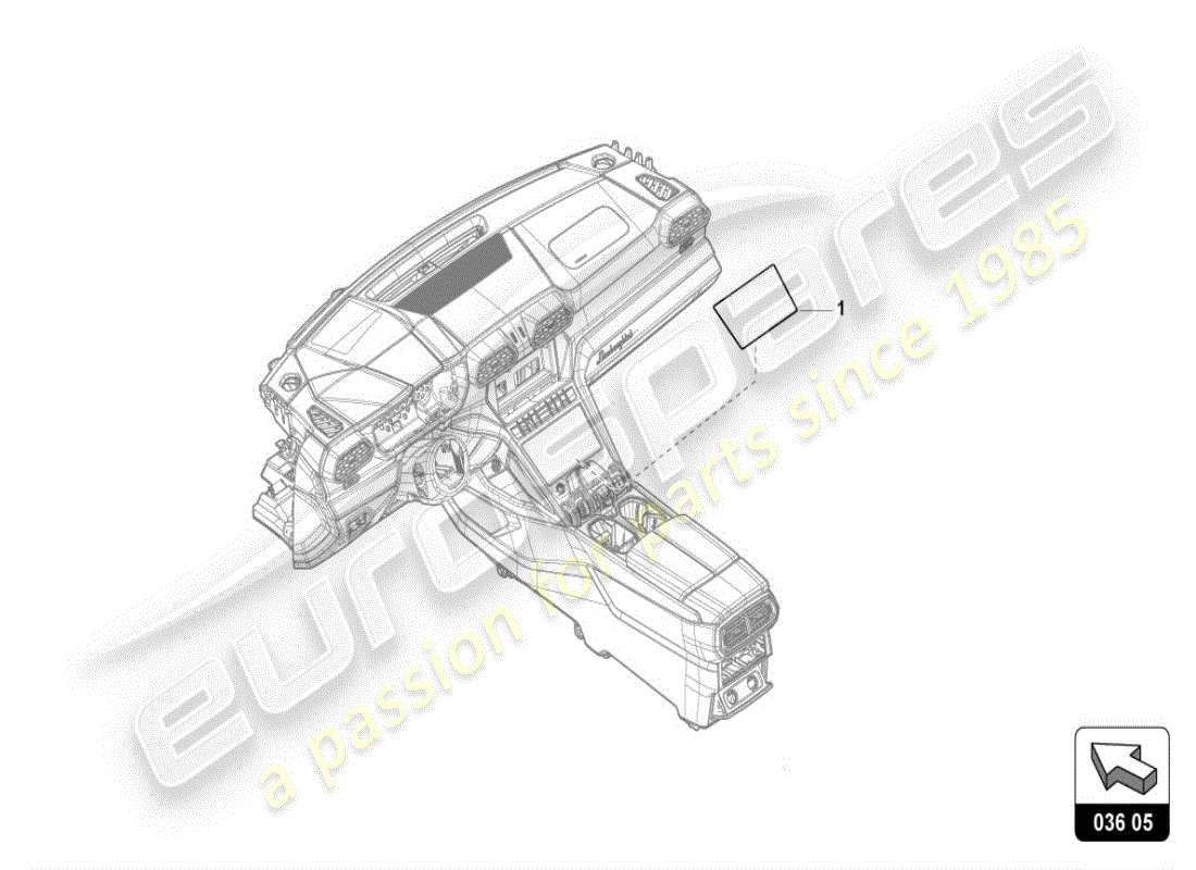 lamborghini urus (accessories) impact protection part diagram