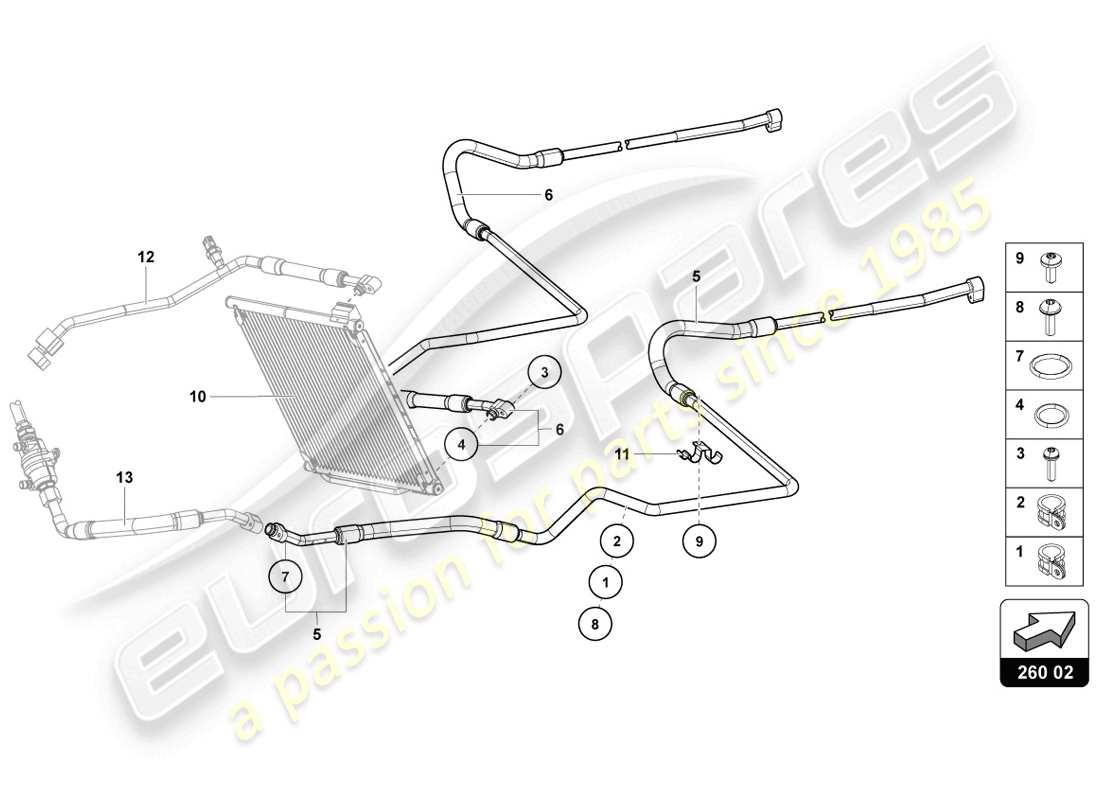 lamborghini lp720-4 coupe 50 (2014) a/c system with electronic regulation part diagram