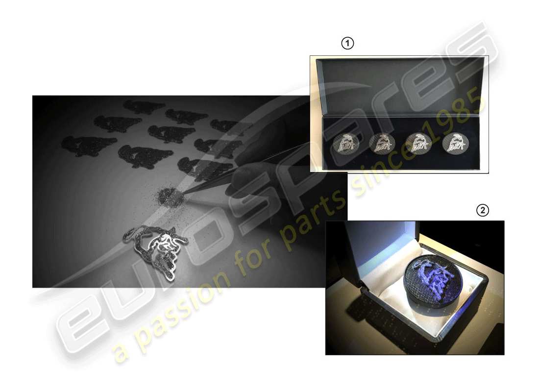 lamborghini huracan lp610-4 spider (accessories) decorative set part diagram