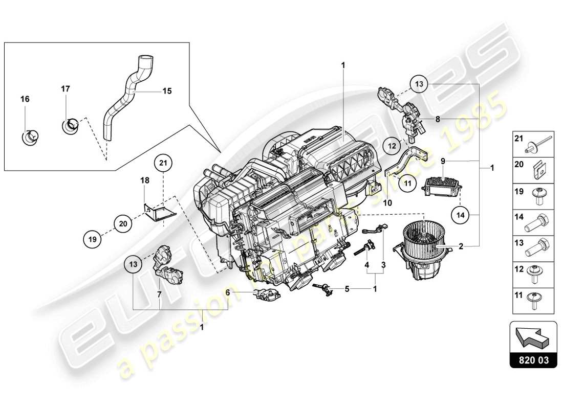 lamborghini lp720-4 coupe 50 (2014) air conditioning part diagram