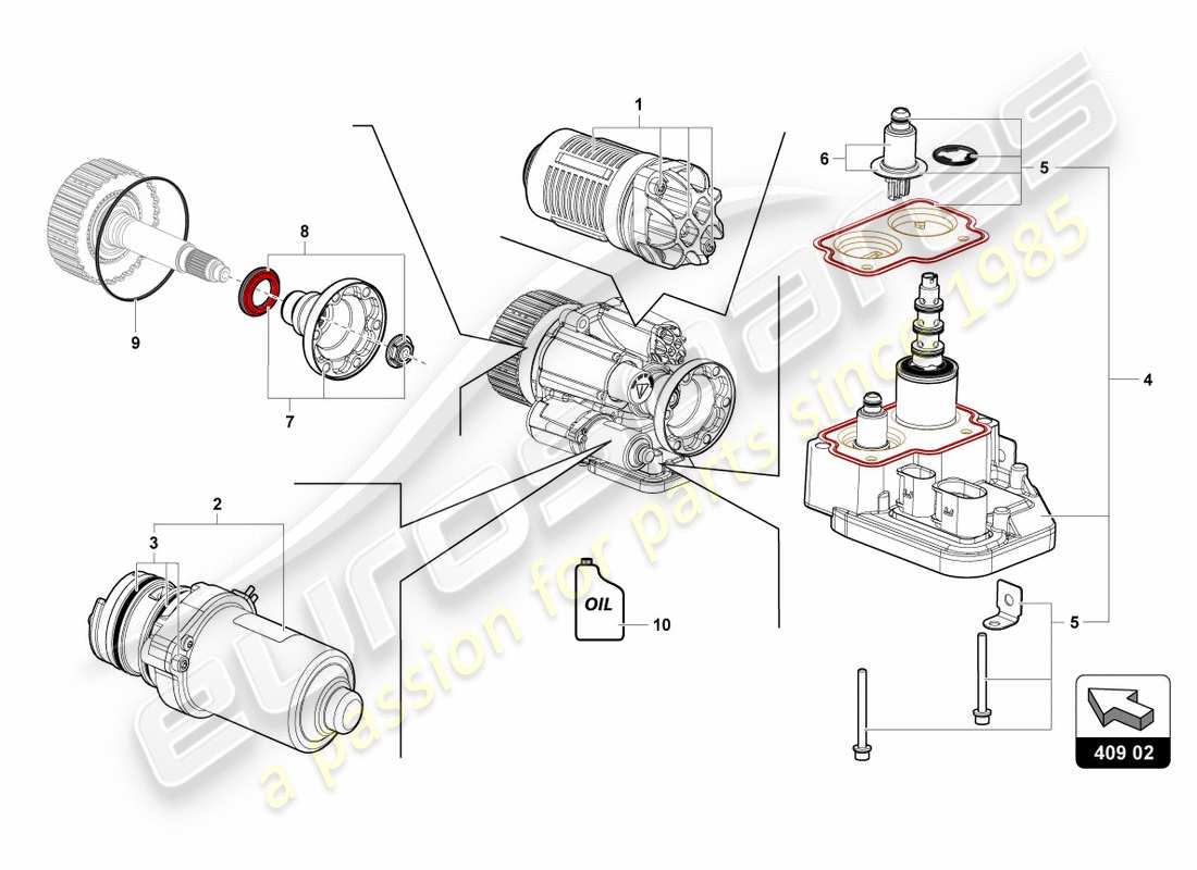 lamborghini centenario coupe (2017) oil filter part diagram