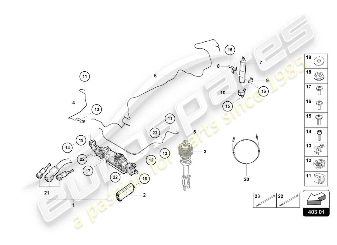 lamborghini lp610-4 coupe (2019) lifting device part diagram