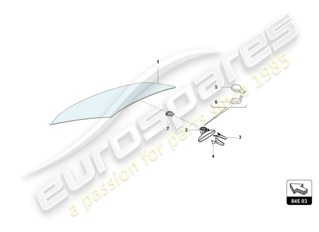 lamborghini lp770-4 svj roadster (2021) interior mirror part diagram